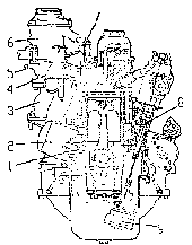 Двигатель 421.10 поперечный разрез