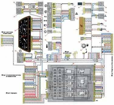 фрагменты электрической схемы ВАЗ-2110