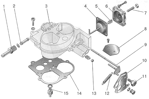 Рис 7. Деталировка крышки карбюратора