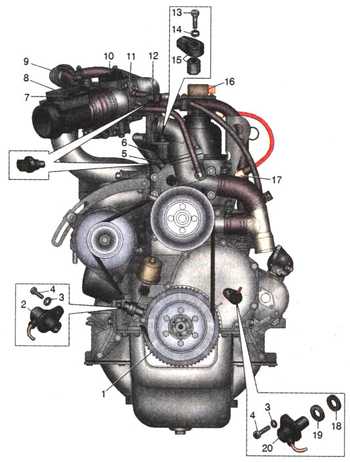 Двигатель УМЗ-420 вид спереди