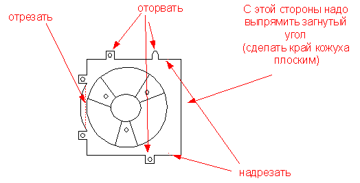 чертж кожуха радиатора