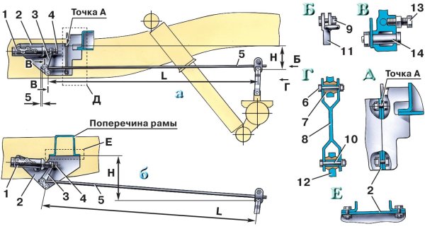 Привод регулятора давления тормозов УАЗ