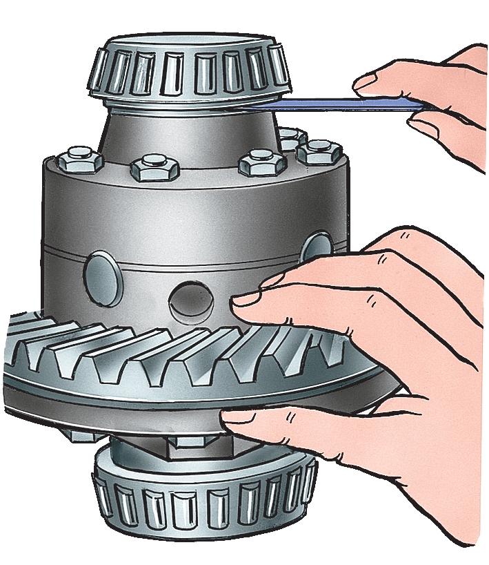 Замеpы зазоpов пpи pегулиpовке подшипников диффеpенциала